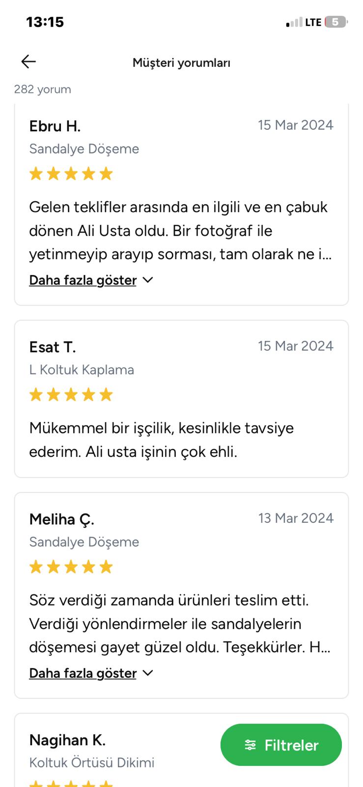 Guraba Örtü müşteri yorumu belgesi
